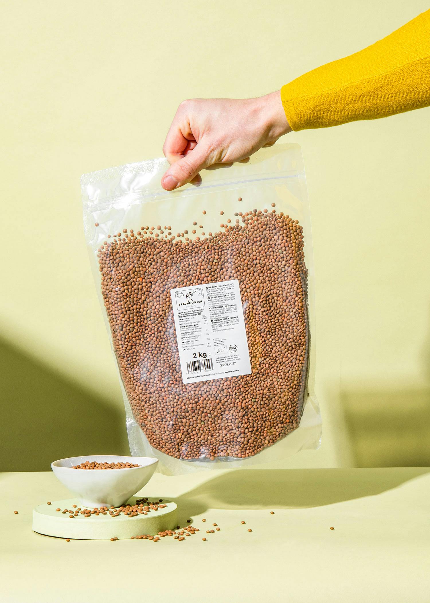 Braune Bio Linsen 2 kg