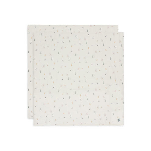 Lot de 2 langes en gaze de coton larges 115x115cm Jungle jambo - Multicolor - JOLLEIN