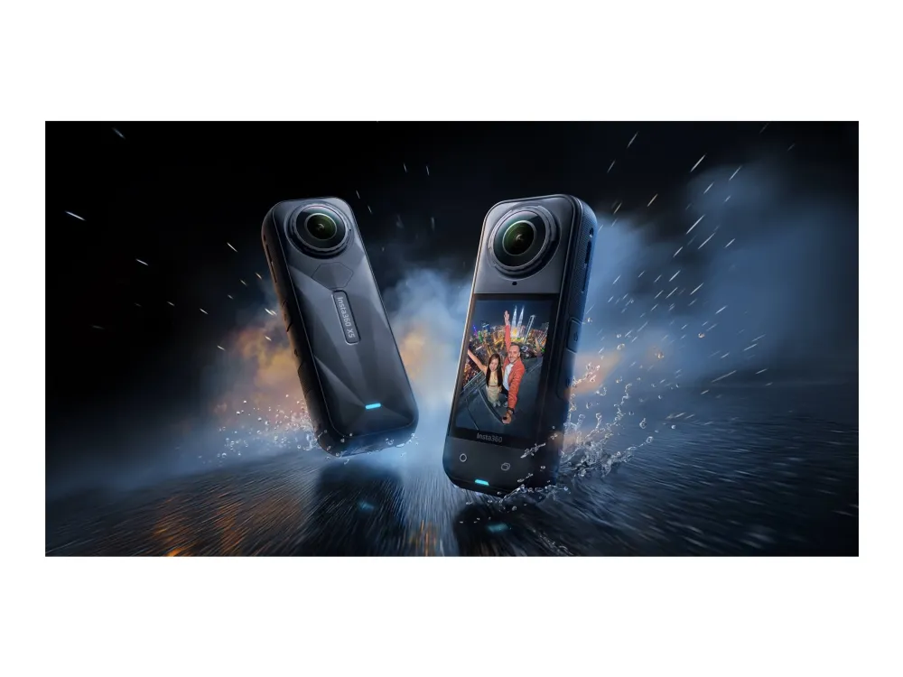 Insta360 X5 - 360° action-kamera - 8K / 30 fps - 72 MP - Bluetooth, Wi-Fi op til 15 m - sort
