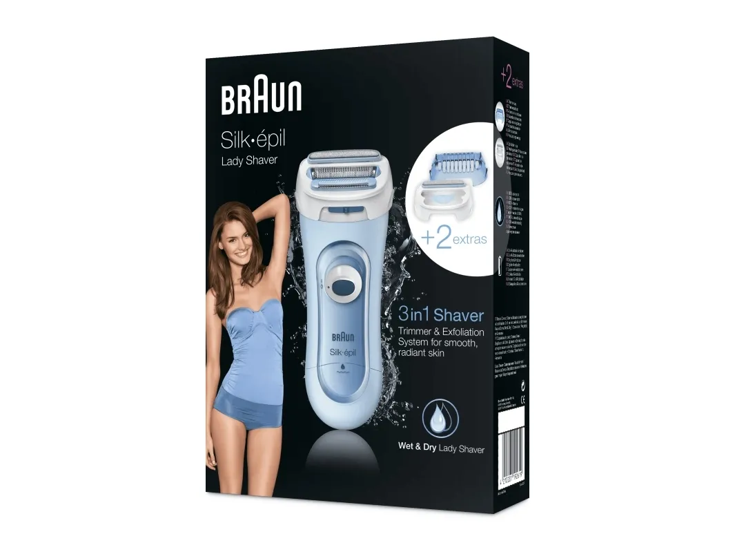 Braun Silk&Soft LS 5160 - Ladyshaver - trådløs - blå
