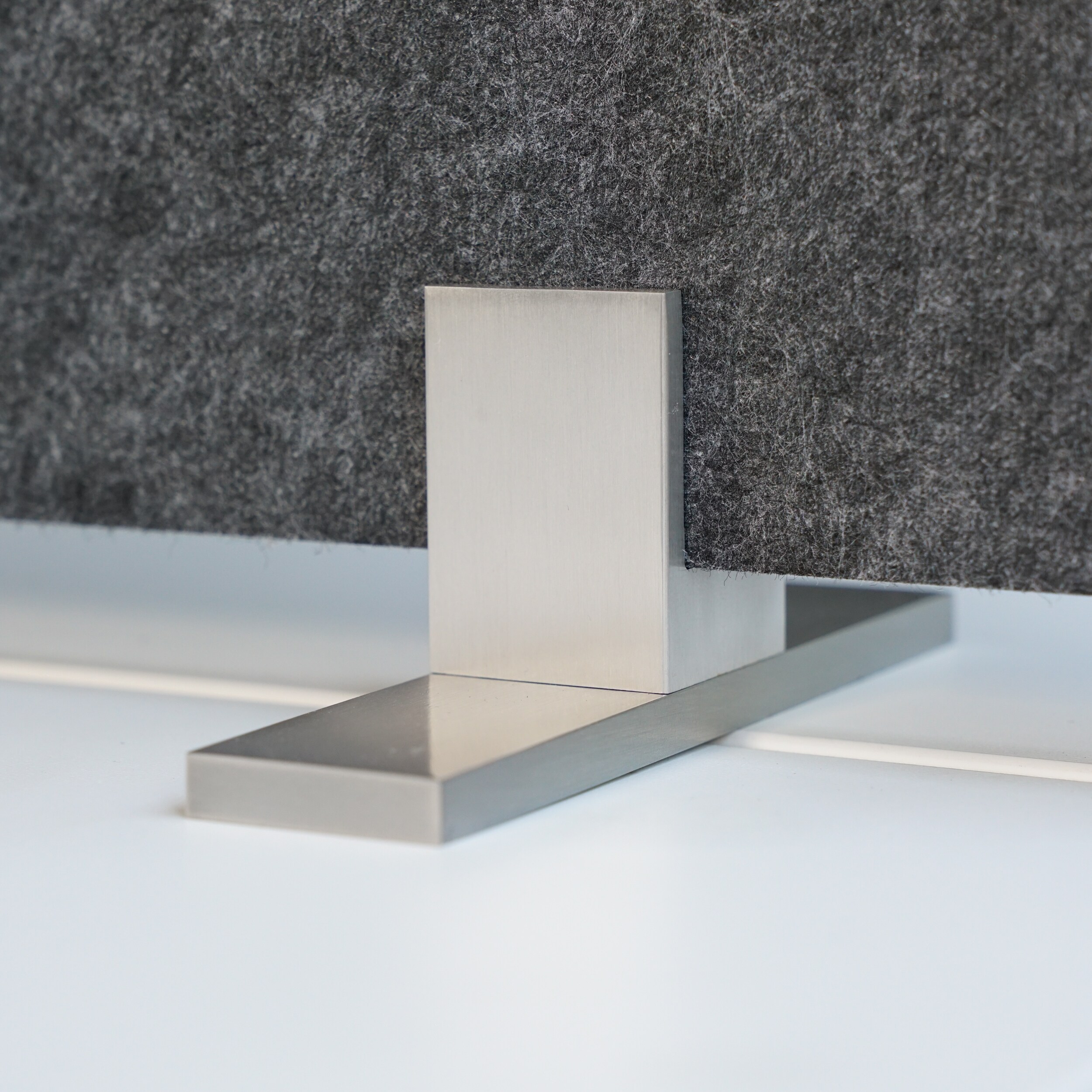 Schreibtisch-Set desktopz Standfuss Farbe: lichtgrau, Größe: 50x50x1cm