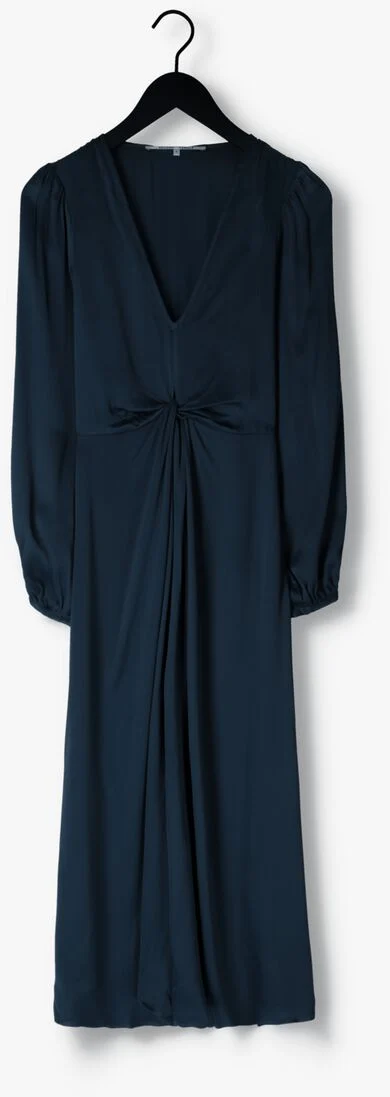 SECOND FEMALE blauwe second female maxi jurk eddie dress