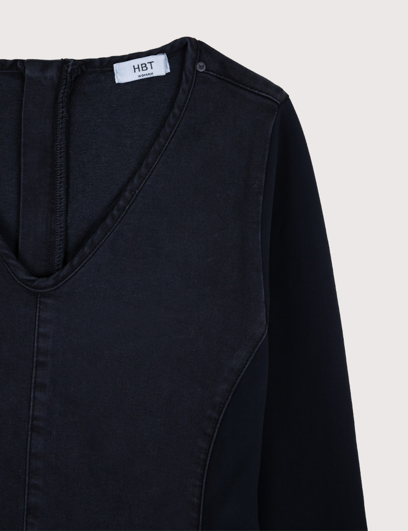 HBT POWER BOOST | BEVERLY ROBE  DENIM NOIR