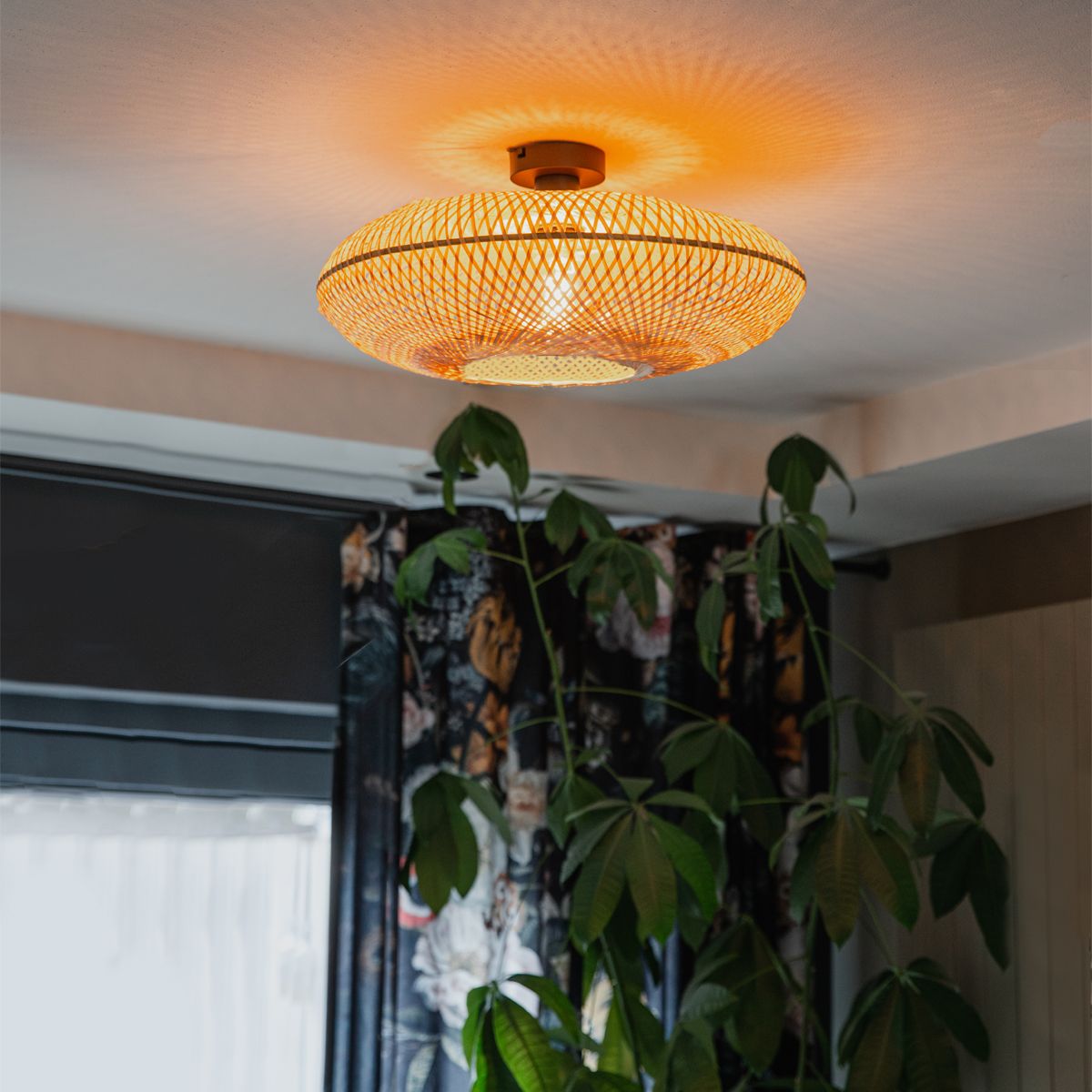 Oosterse plafondlamp bamboe 50 cm - Ostrava