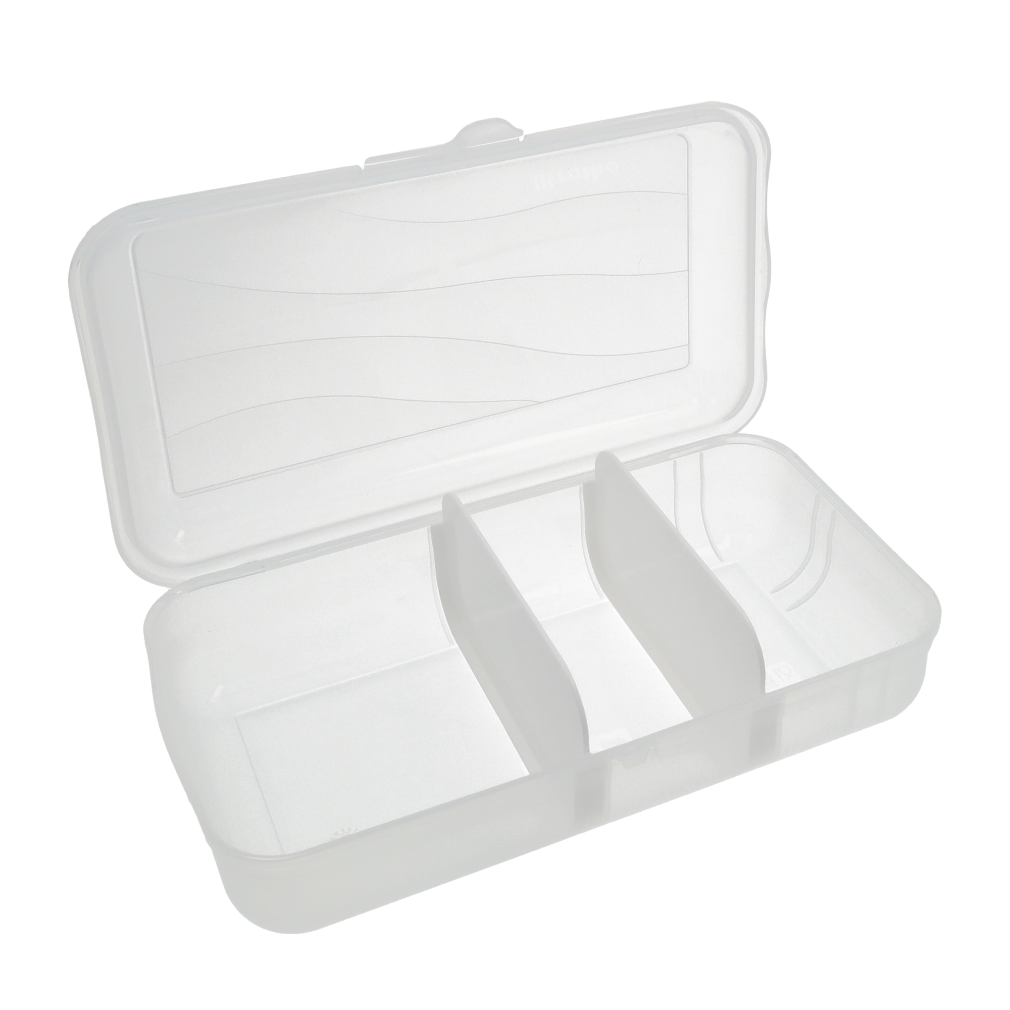 (1.7l) FUN Lunchbox Brotdose Snack Znüni Box mit Trennwand (1111900096) - Transparent