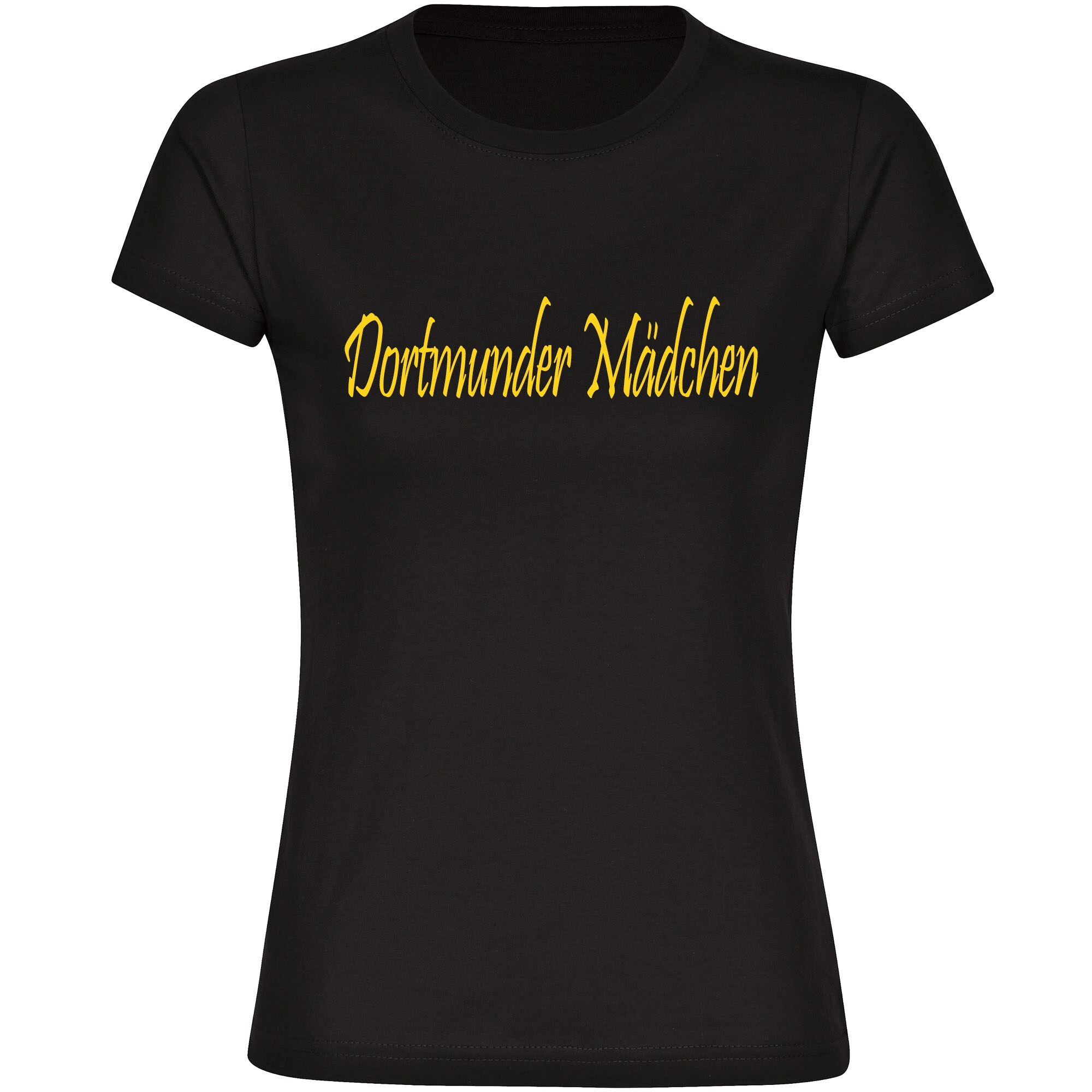 multifanshop® Damen T-Shirt - Dortmund - Dortmunder Mädchen - Druck gelb