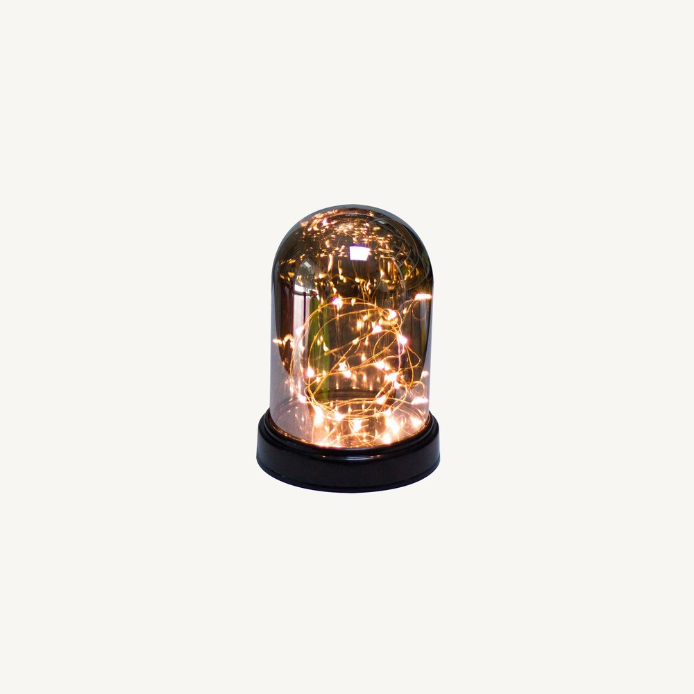 Cloche en verre lumineuse s - vitroled - chromex