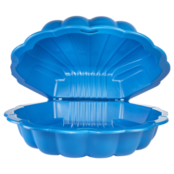 Zandbak schelp blauw 88x102x21 cm