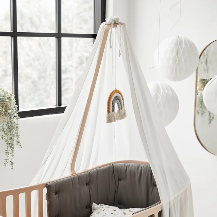 Leander - Himmel für Classic Babybett, 180 x 390 cm, weiss