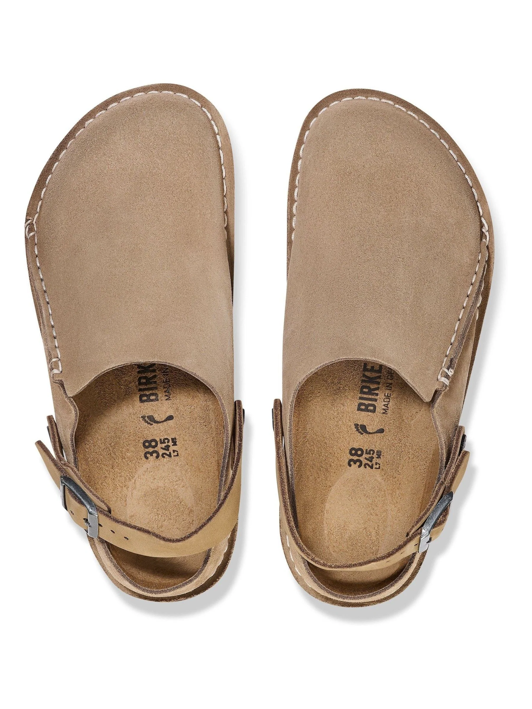 Lichtbruin - Birkenstock Lutry Premium LEVE-klompen