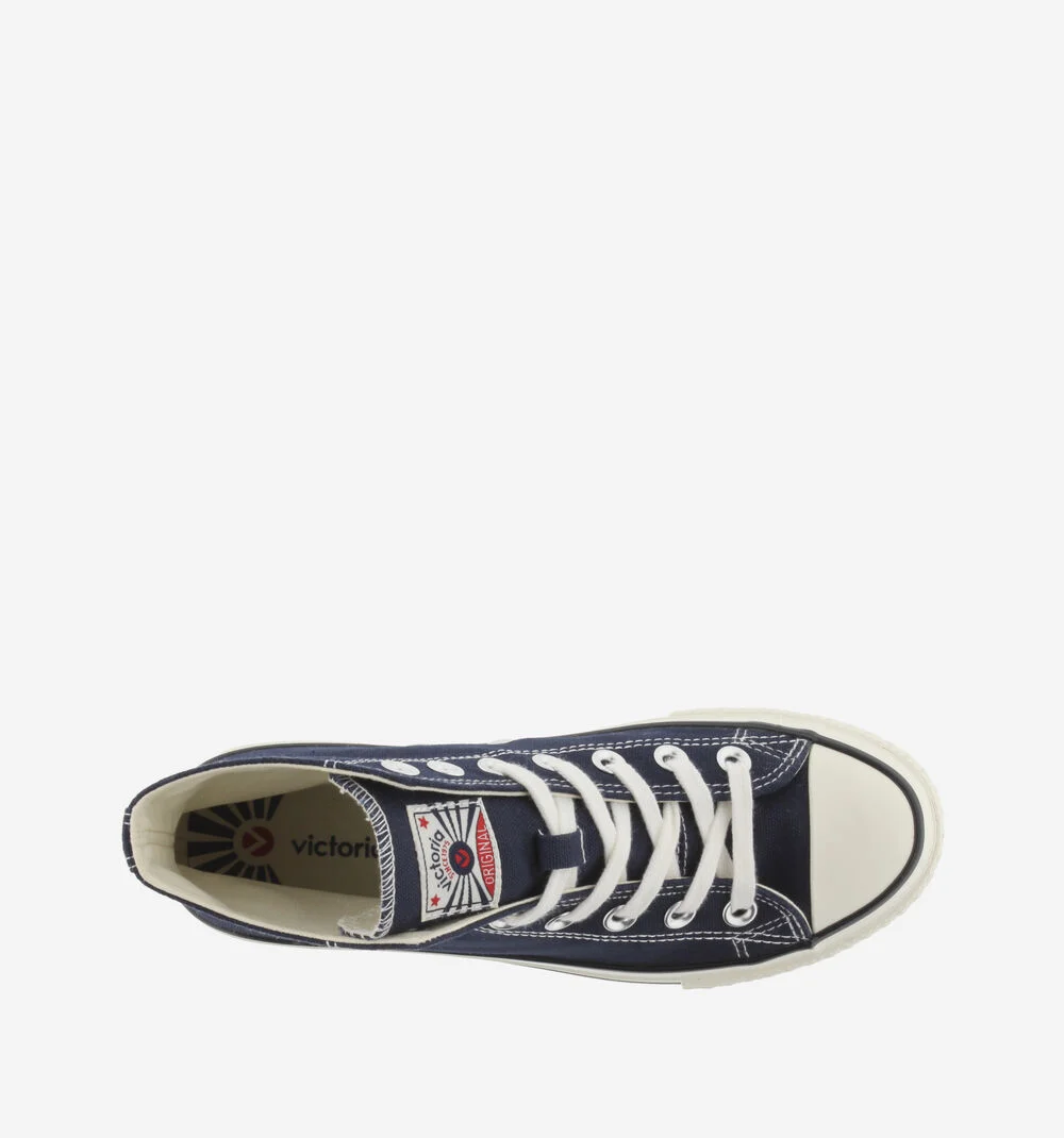 TRIBU BRILLO BOTTINE TOILE BRILLANTE Baskets montantes en toile pour femme MARINO