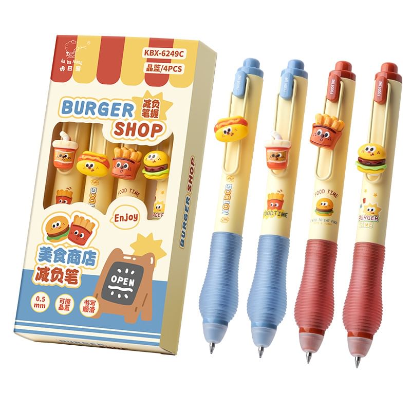 princesseria - Set van 4: Cartoon Pen - 0,5 mm (verschillende ontwerpen)