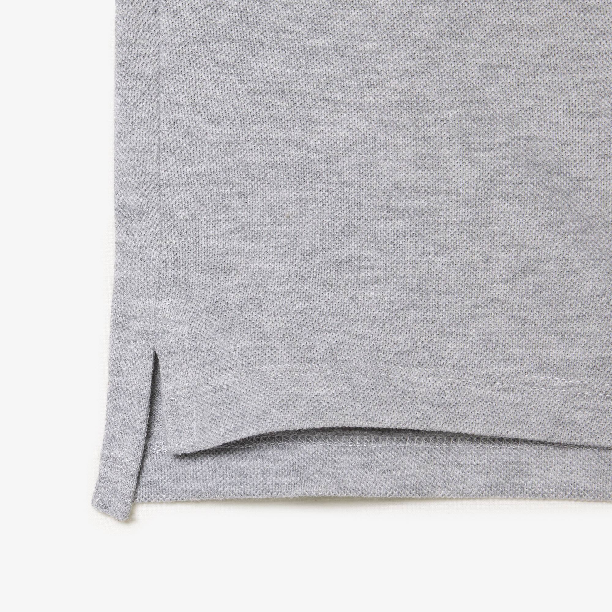 Polo imprimé avec inscriptions en petit piqué Polos - Gris - Lacoste - Enfant