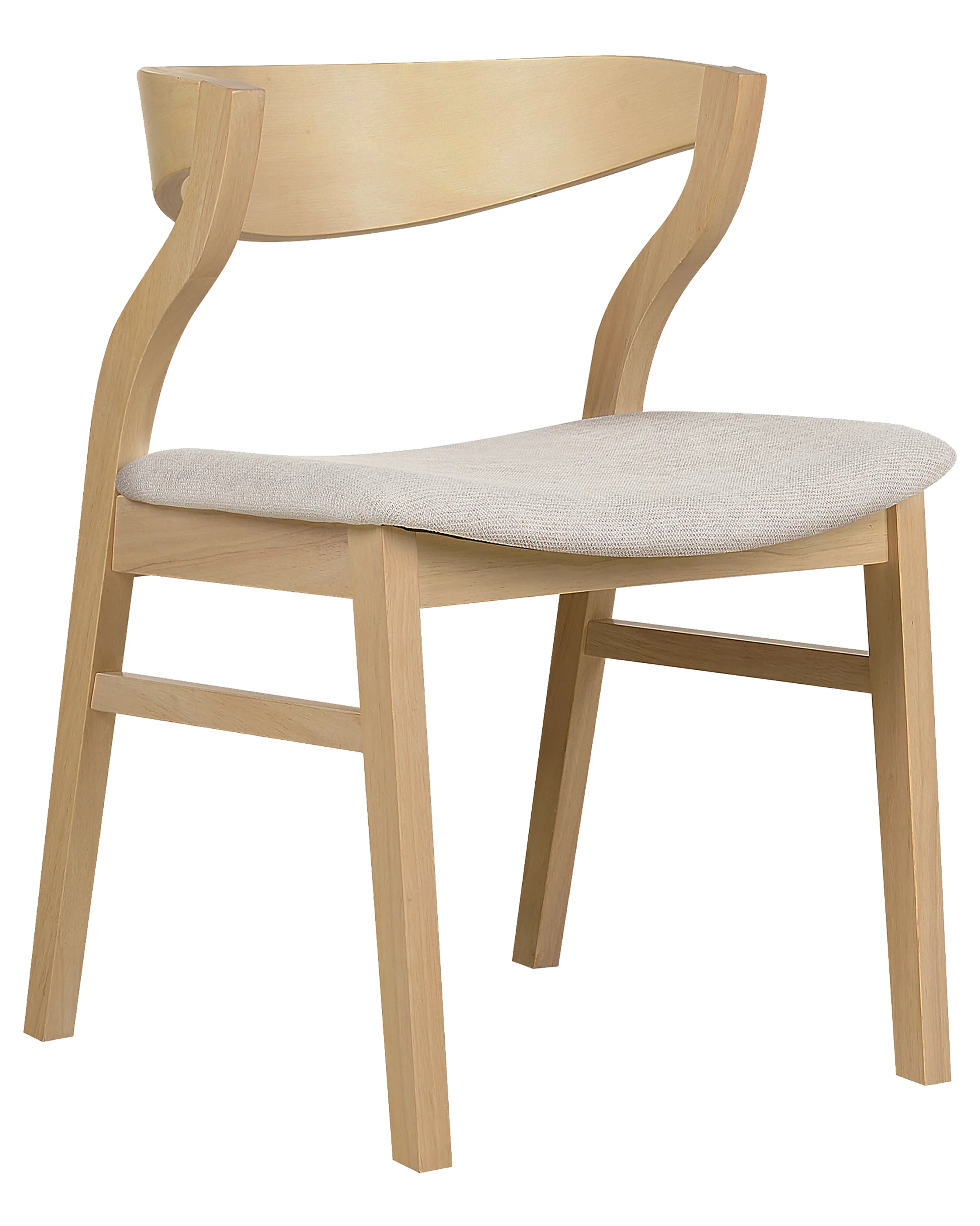 Set van 2 eetkamerstoelen MAROA Hout Beige