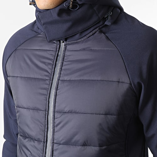 Veste Zippée Polaire A Capuche AGL012 Bleu Marine
