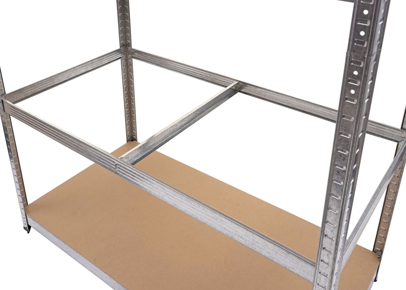 Schwerlastregal MCW-E33, Kellerregal Steckregal Lagerregal, 875kg Stahl 5 Böden ~ verzinkt 200x120x60cm
