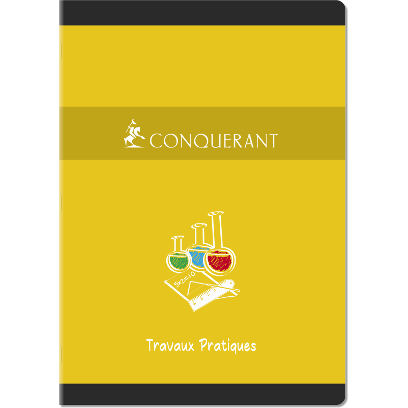 Cahier De Tp Conquerant 7 Agrafe 210X297 96P 70-90G Seyes/Uni Assorti