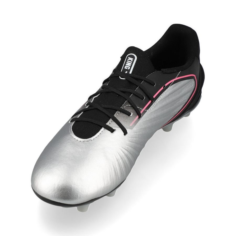 PUMA King Match FG/AG Audacity - Argenté/Noir/Sun Struck/Blanc Enfant