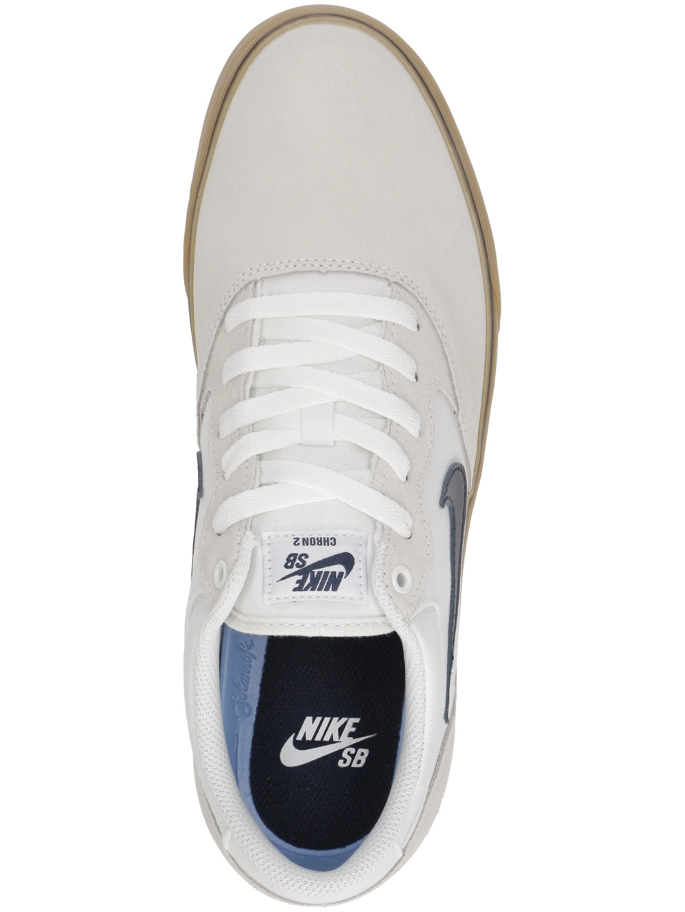 Nike SB Chron 2 Skate Shoes white/obsidan/white/gum l