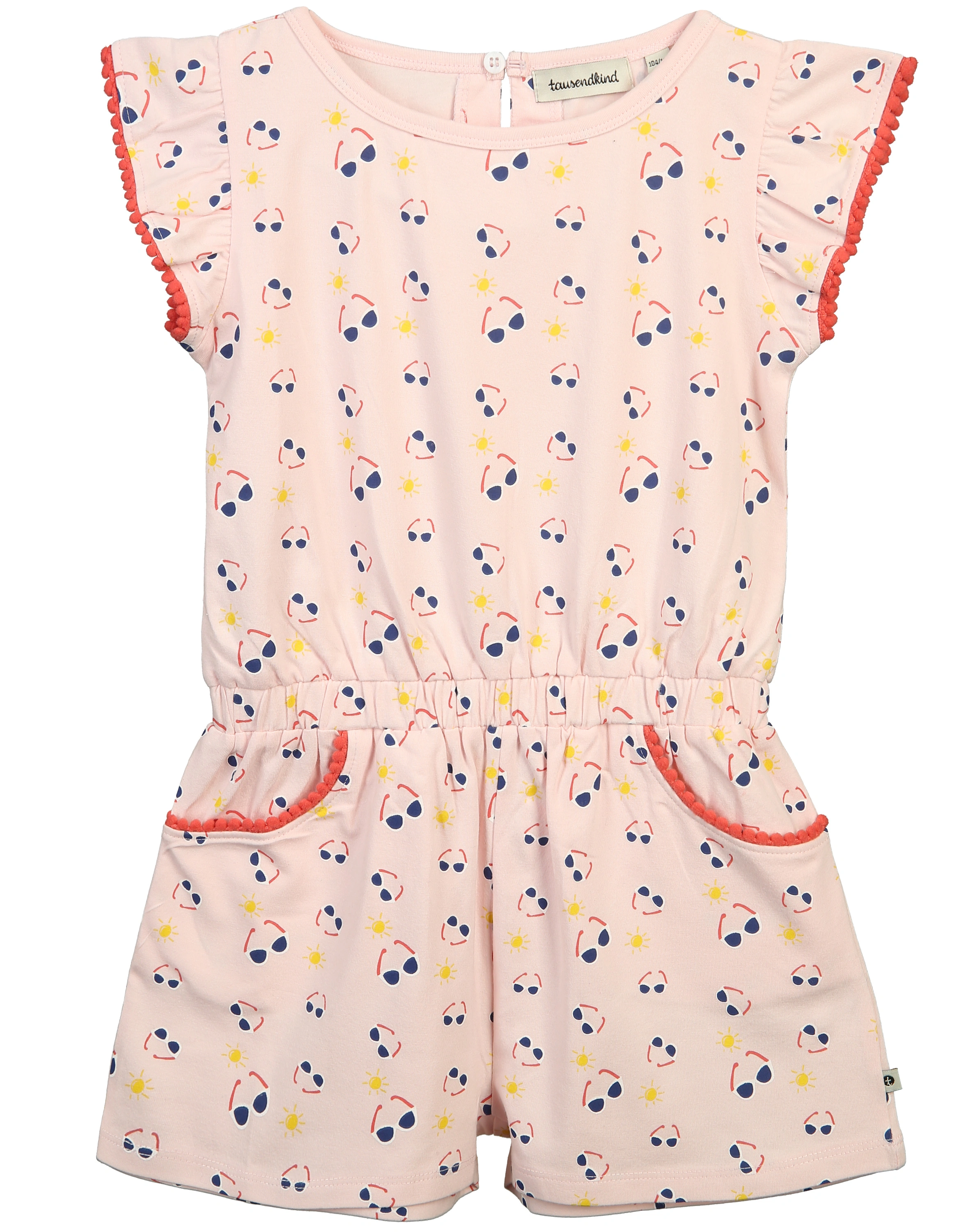 Jumpsuit kurz POMPOM AOP in rosa