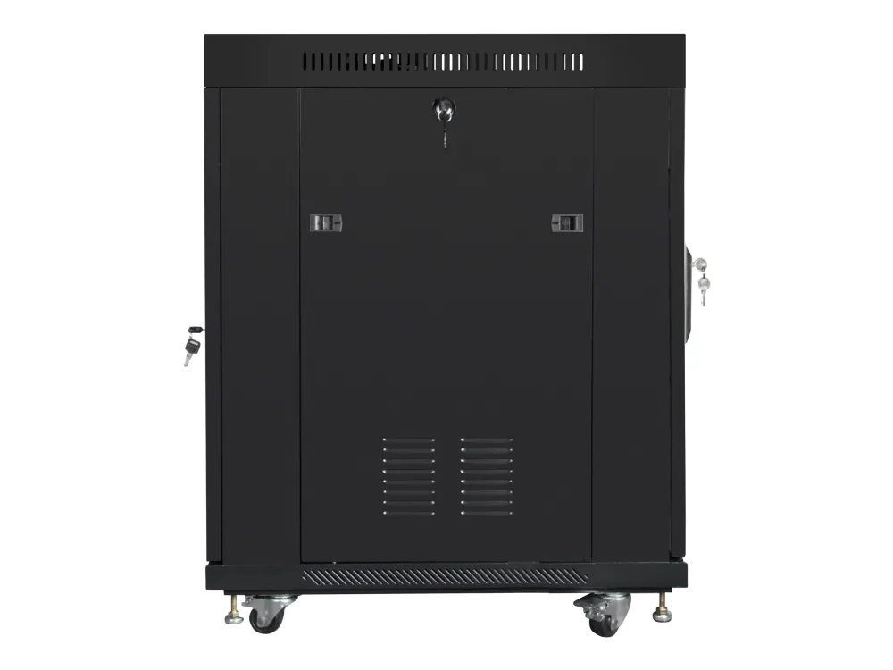 Lanberg - Rack kabinet - med 4 køleblæsere, display - sort, RAL 9004 - 15U - 19