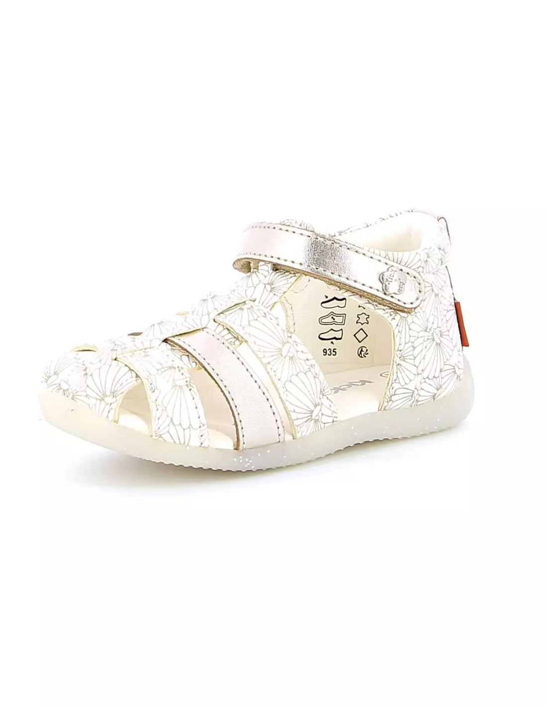 KICKERS BIGFLO 2 - Sandales & nu-pieds Blancargentcoquillage