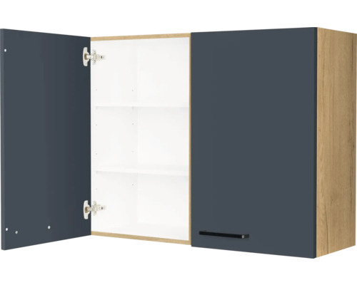NOBILIA Urban wandkast BxDxH 90 x 35 x 72 cm fjordblauw mat voorgemonteerd scharnier links rechts