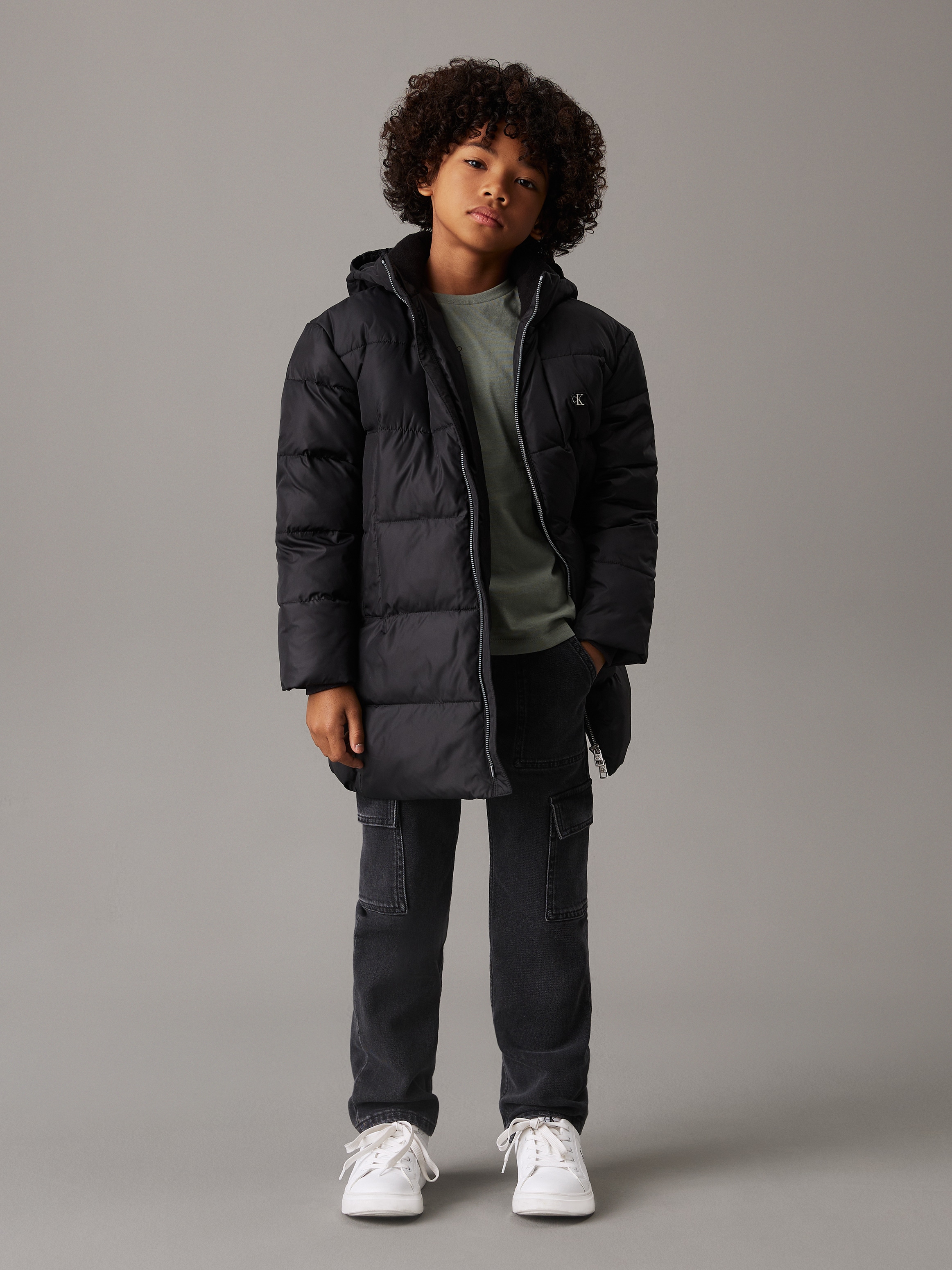 Calvin Klein Jeans Parka »Essential Parka Puffer« mit Kapuze für Kinder bis 16 Jahre und mit Logopatch