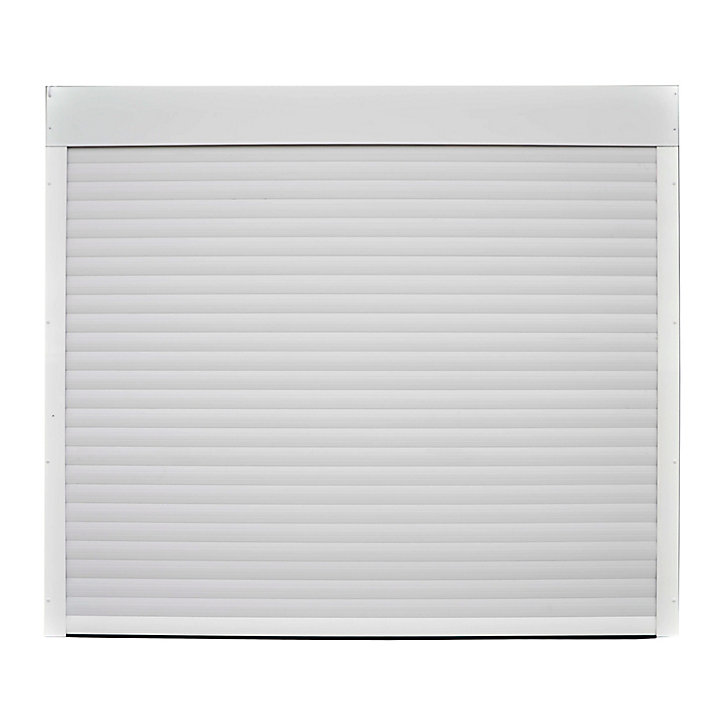 Porte de garage enroulable alu blanche RAL 9003 240 x h.200 cm