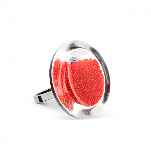 Bague en verre soufflé - Cachou Mini Billes