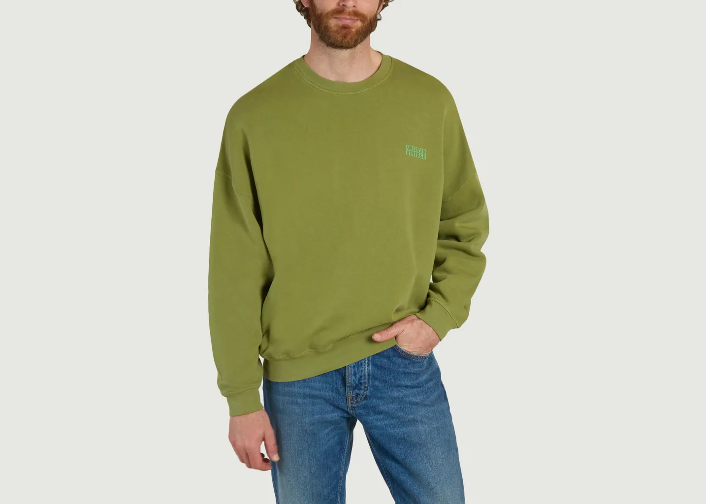 Sweatshirt siglé coupe ample Izubird American Vintage