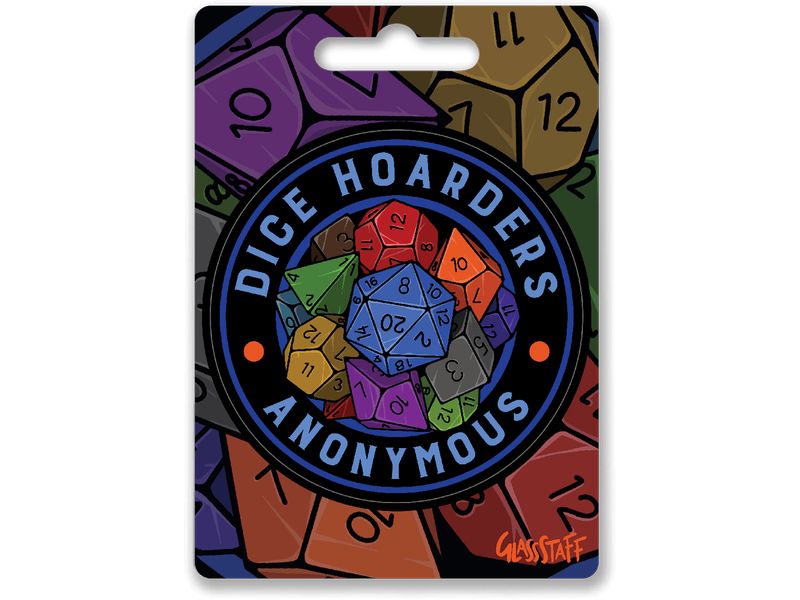 Glass Staff Dice Hoarders Anon Sticker Mehrfarbig Aufkleber für RPG-Fans