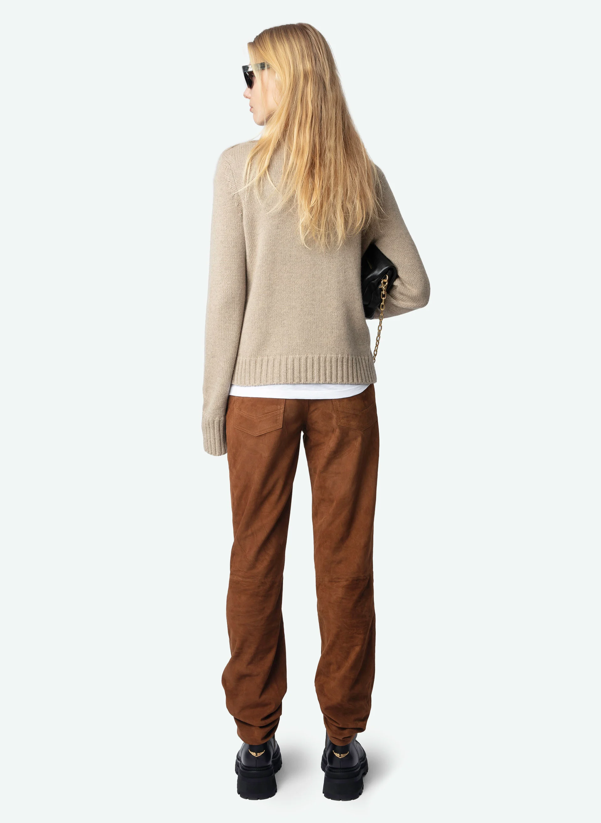 MALTY - Pull droit en cachemire | Beige