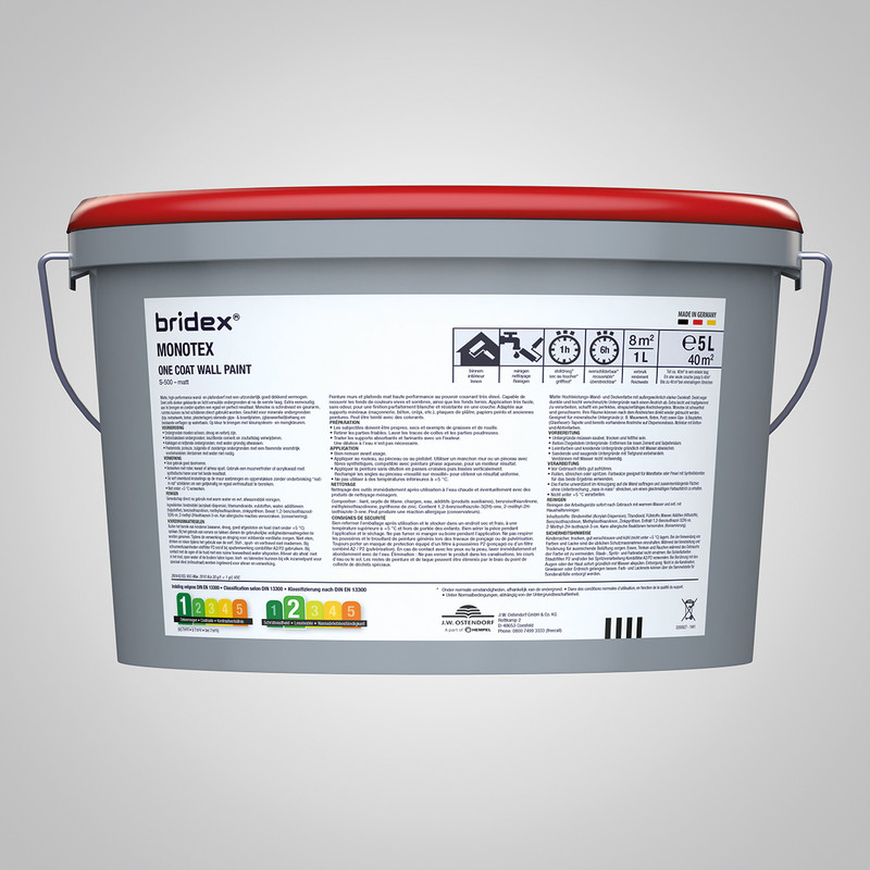 Bridex Monotex muurverf extra dekkend mat 5L RAL9010