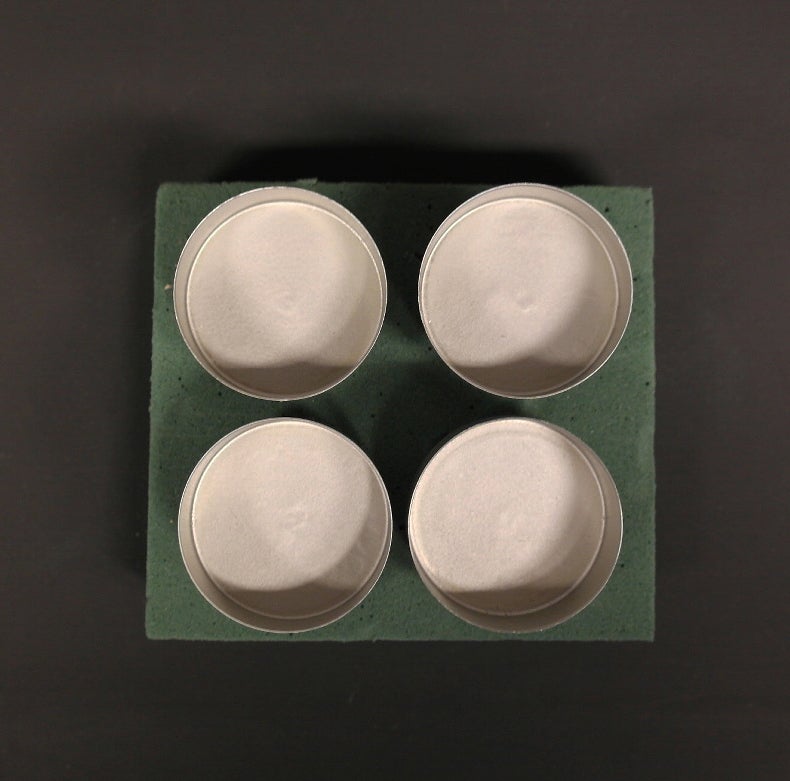 Kaarsenhouder voor theelicht D 5 cm zilver 4 stuks