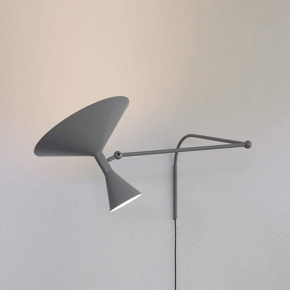 Nemo Lighting Lampe de Marseille matte graue Wandlampe
