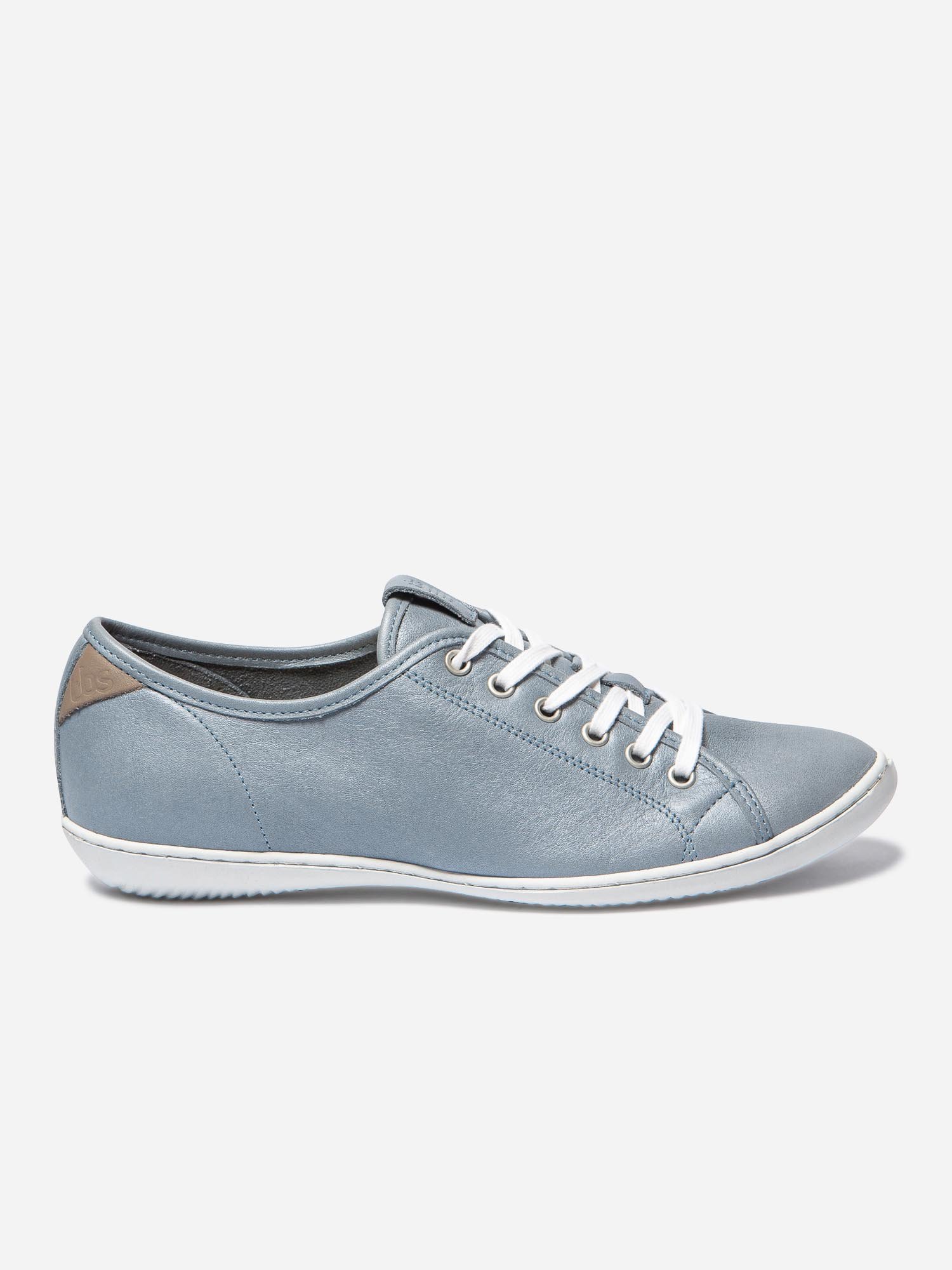 Baskets Femme Tout Cuir Souple Bleu