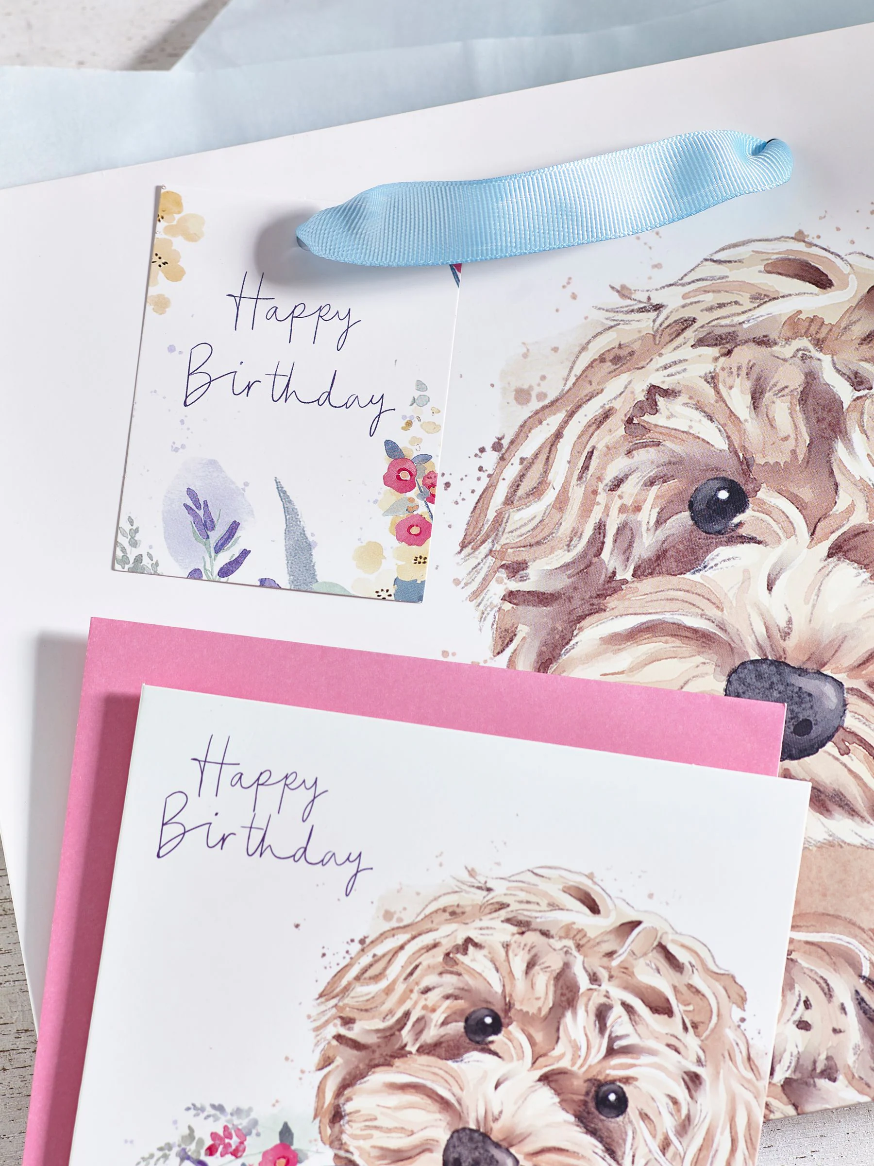 Cockapoo geschenktasje en kaartset