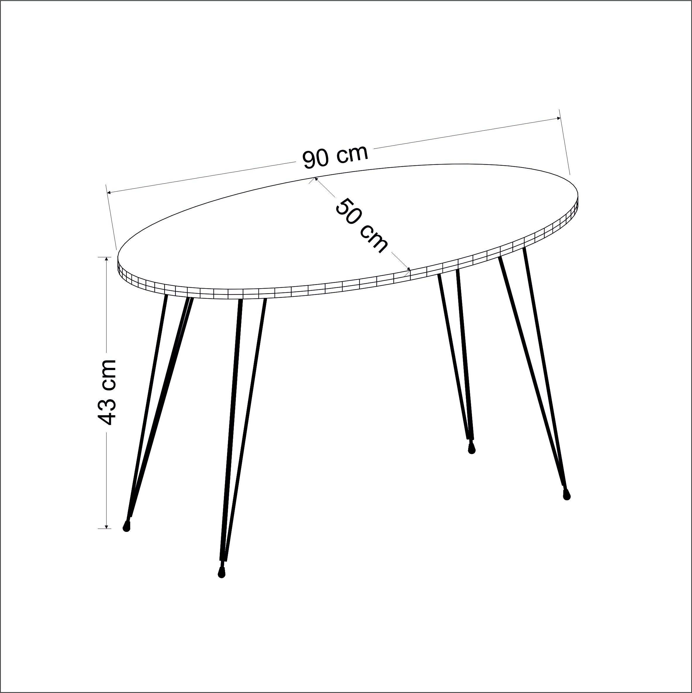 Couchtisch Marmor Optik Oval Schwarz 21597013