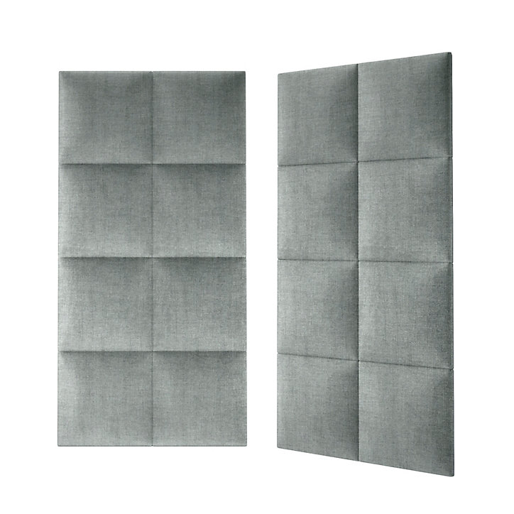 Coussin mural en tissu argent 30 x 30 cm Stegu