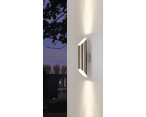LED buitenwandlamp 2x3,7W 2x320 lm 3000 KH 36 cm roestvrij staal