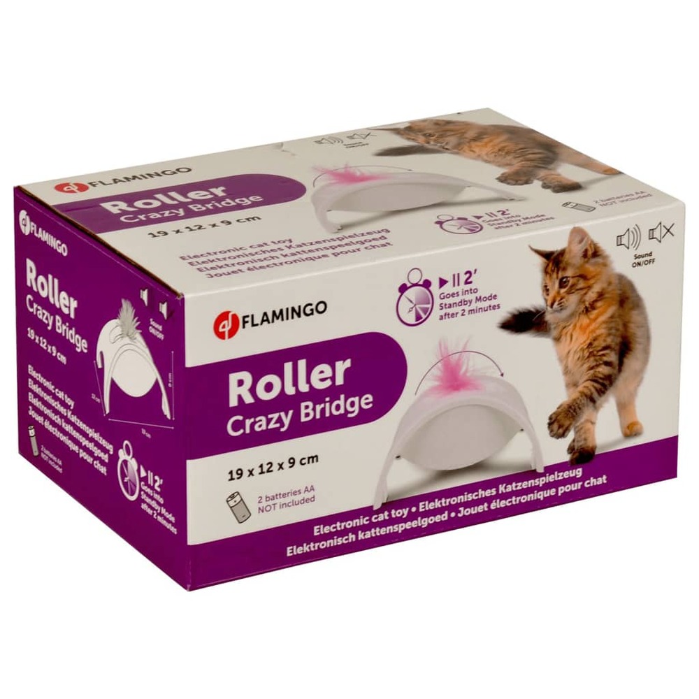 Jouet pour chats crazy bridge 19x12x9 cm blanc