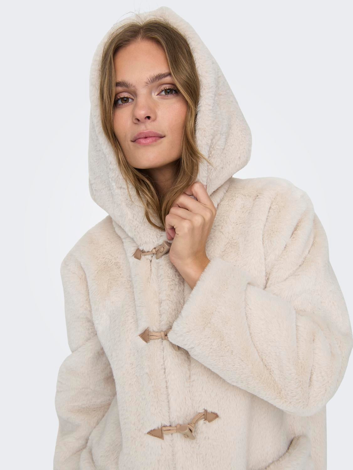 ONLMAJA Kunstfell Jacke Pumice Stone