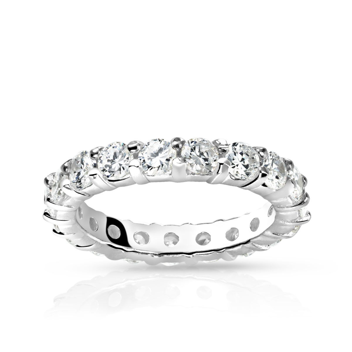 Alliance argent 925 tour complet zirconias