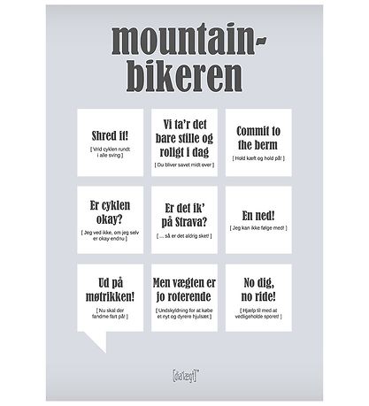 Dialægt Poster - 30x42 - Der Mountainbiker