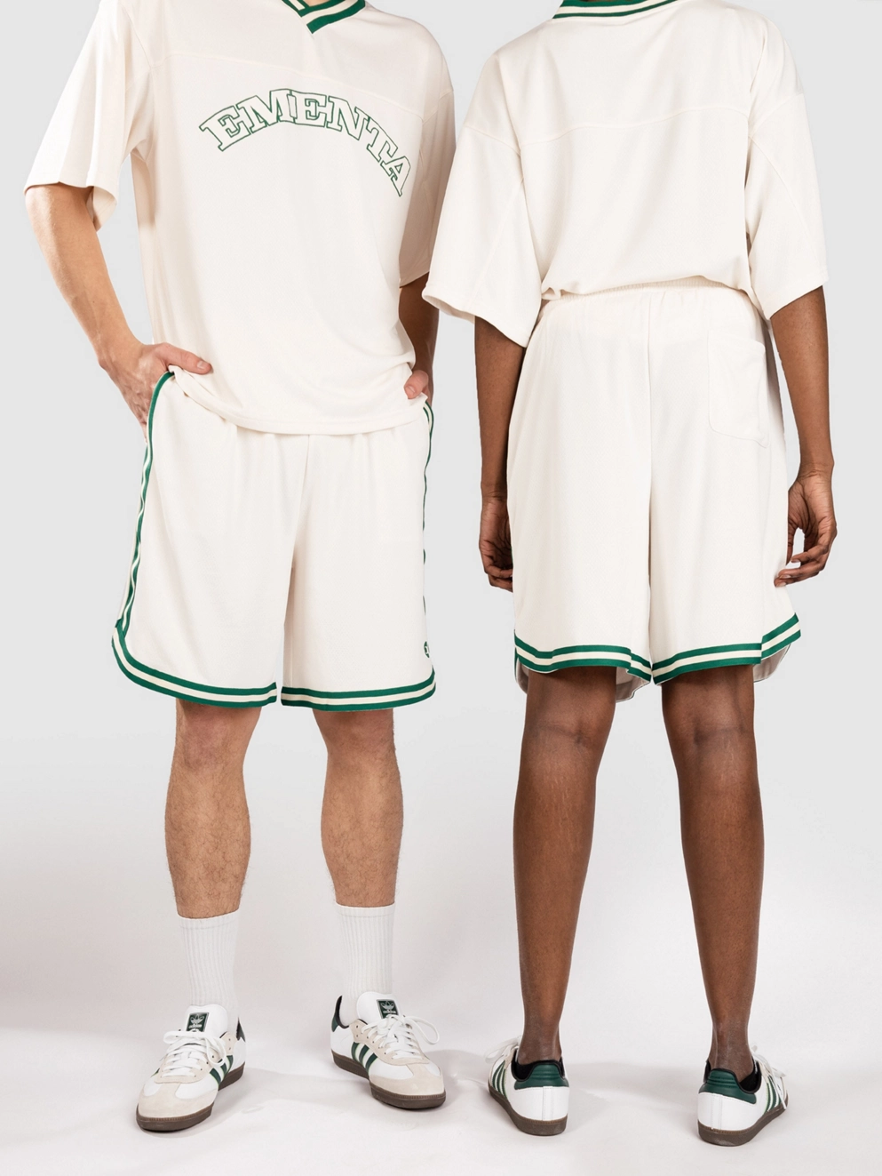 Ementa SB Gabi Jersey Kit Shorts Jacket off white/green