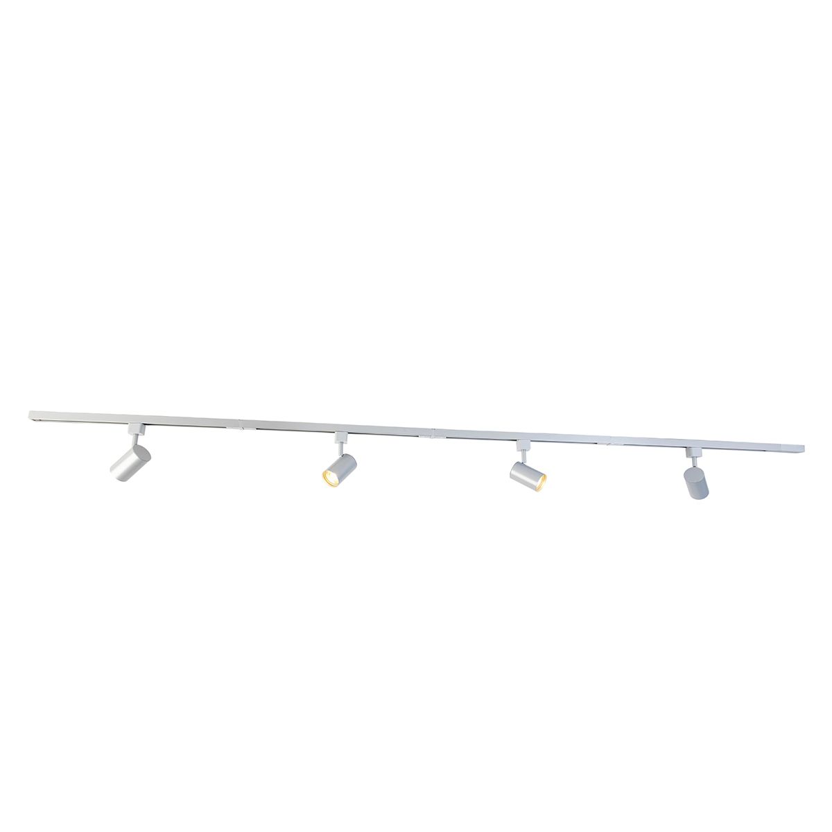 Modern railsysteem met 4 spots zilver 1-fase  - Iconic Yade