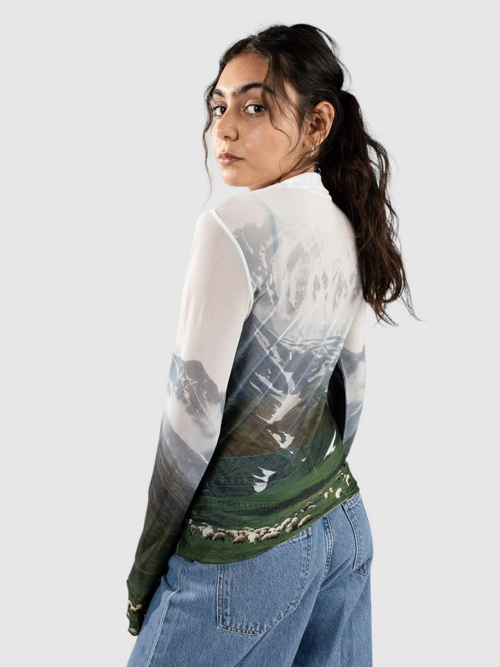Blue Tomato Mesh Layer Long Sleeve T-Shirt sheep