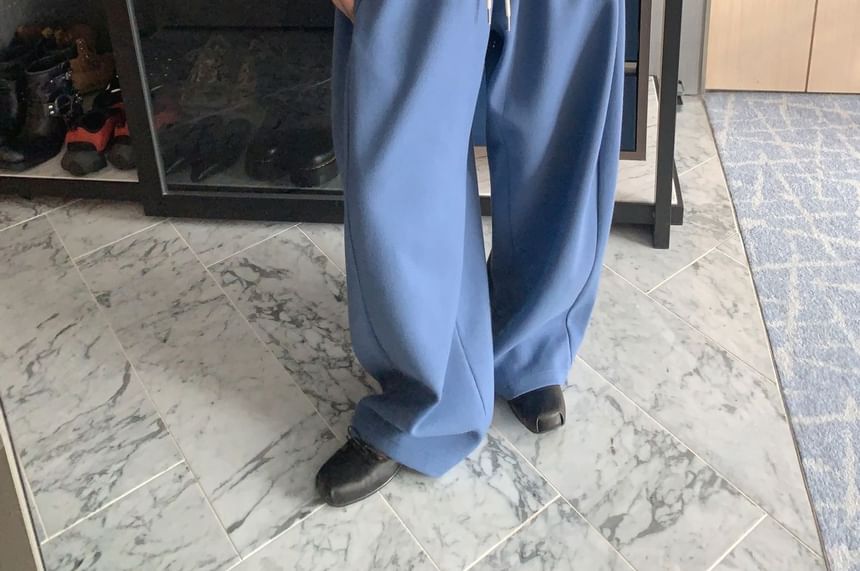 SeoulPop - Effen losse joggingbroek met trekkoord in de taille