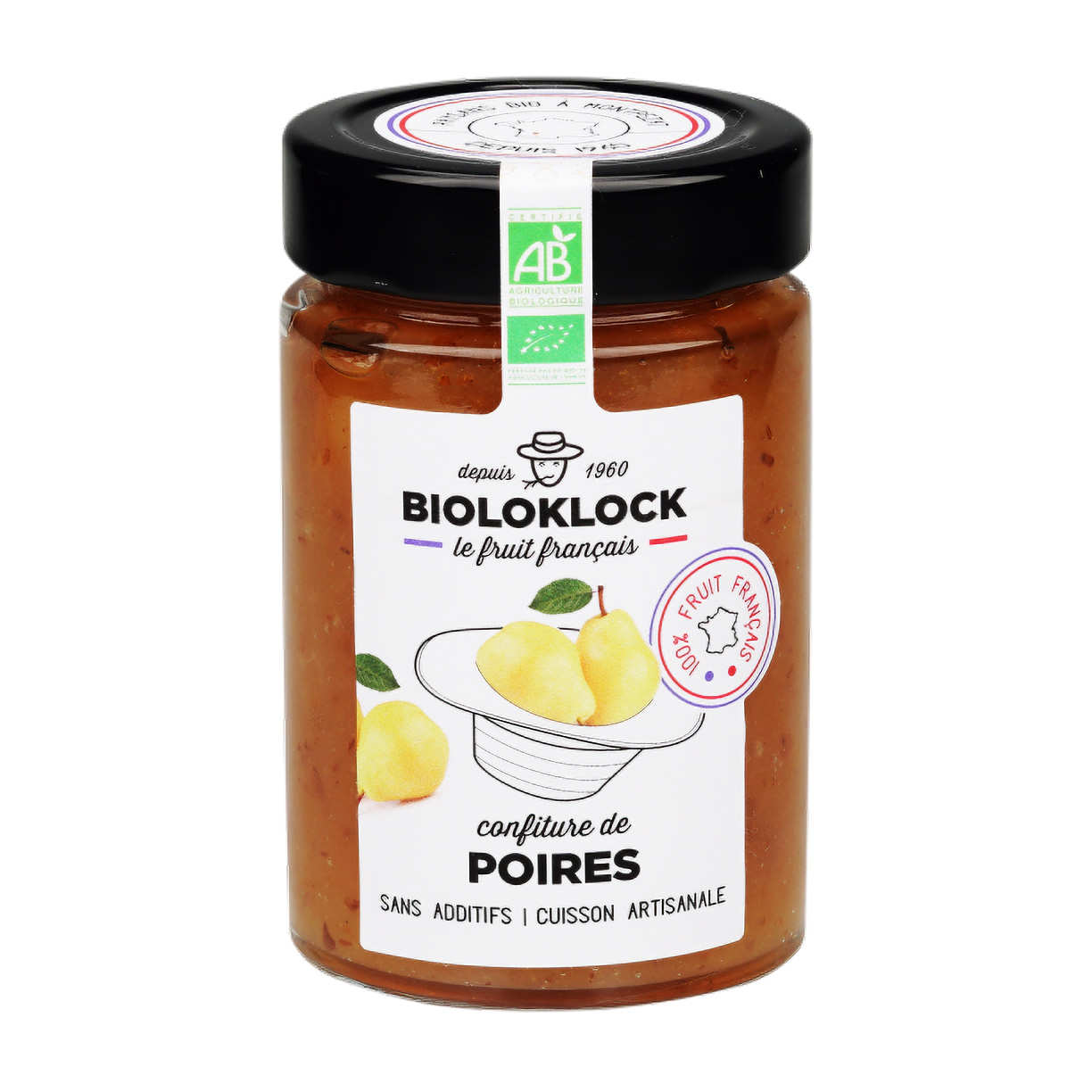 Confiture bio de poires Williams